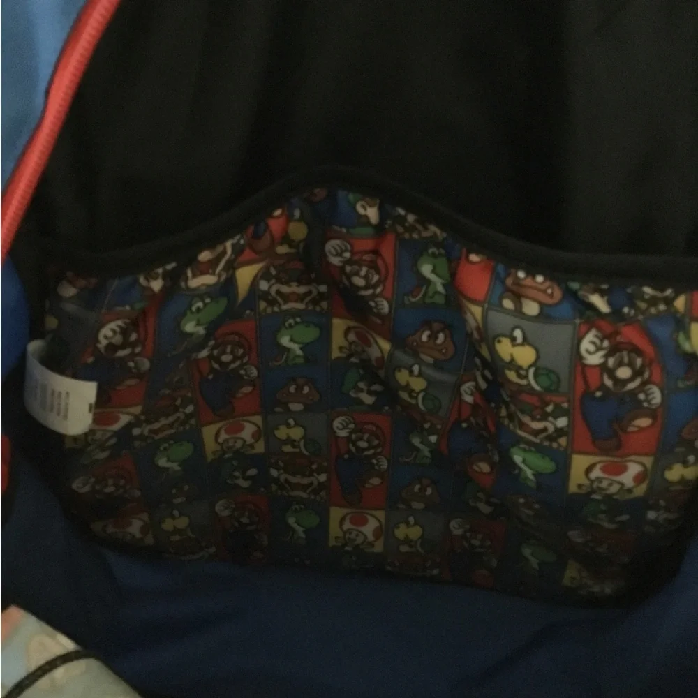 Super Mario Kids Backpack - Red Blue Multicolor